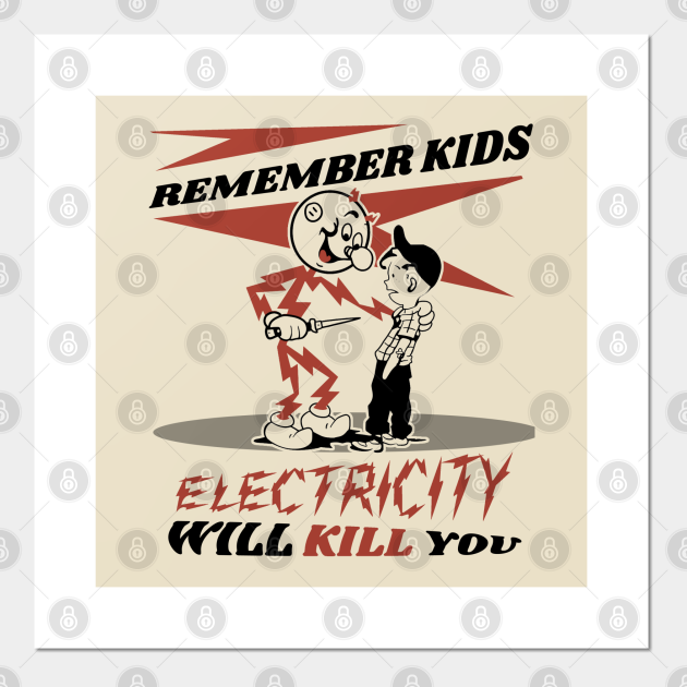 CIPS Vintage Ad - Electricity will kill you